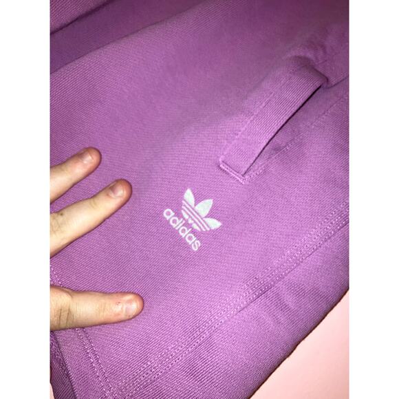 Adidas pinkish purple sweat style shorts size large - Picture 4 of 5